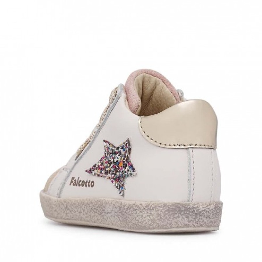 Ragazza FALCOTTO | Falcotto Alnoite High - Sneakers In Pelle E Camoscio - Latte-Platino