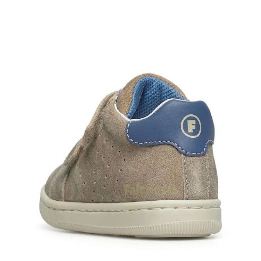 Ragazzo FALCOTTO | Falcotto Kiner Vl - Sneakers In Pelle E Camoscio - Tortora-Azzurro