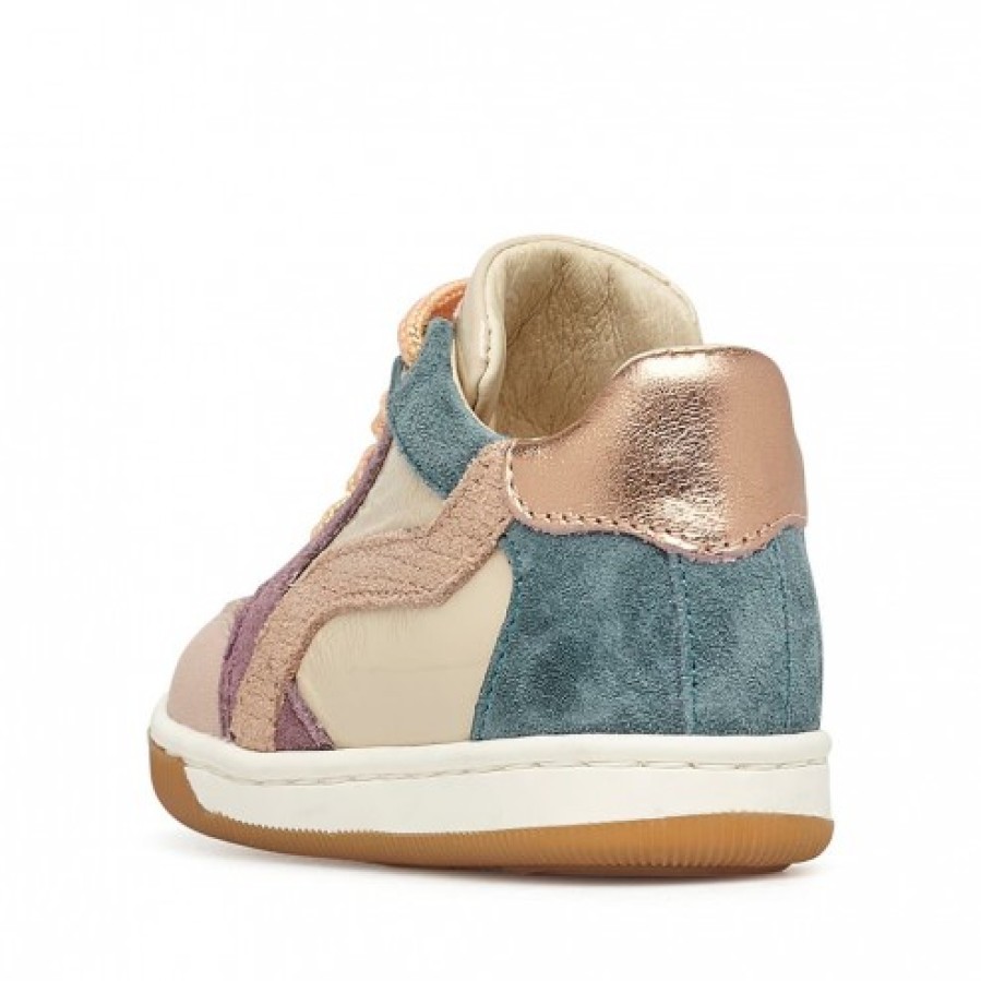 Ragazza FALCOTTO | Falcotto Abeia - Sneakers In Pelle E Vernice - Rosa Cipria-Menta