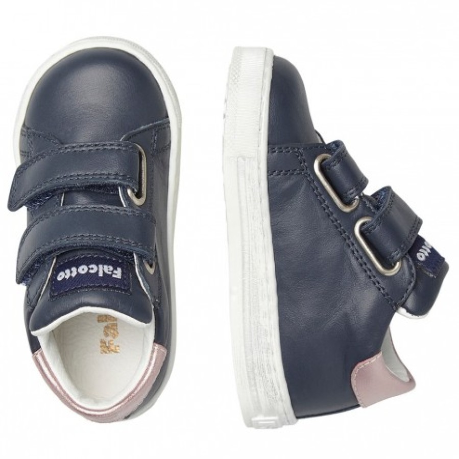 Ragazza FALCOTTO | Falcotto Corrason Vl - Sneakers In Pelle - Blu Navy-Rosa