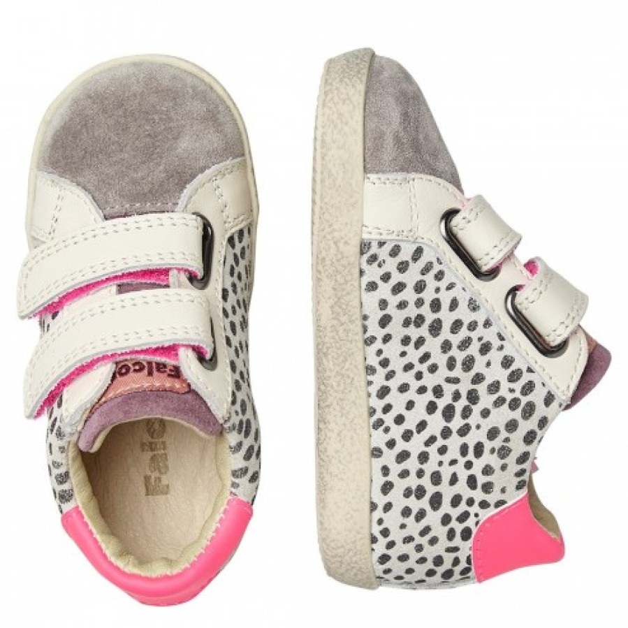 Ragazza FALCOTTO | Falcotto Alnoite High Vl - Sneakers In Pelle E Camoscio - Grigio-Fucsia