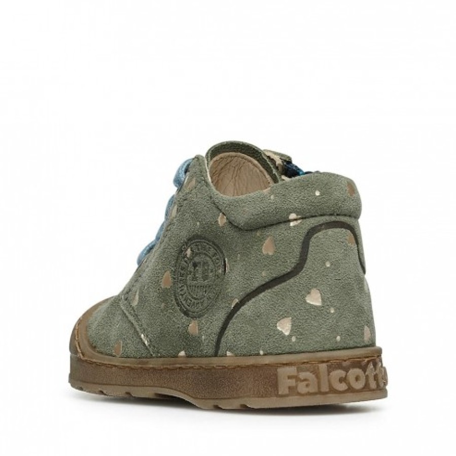 Ragazza FALCOTTO | Falcotto Labloom Zip - Sneakers In Pelle Scamosciata - Verde-Azzurro