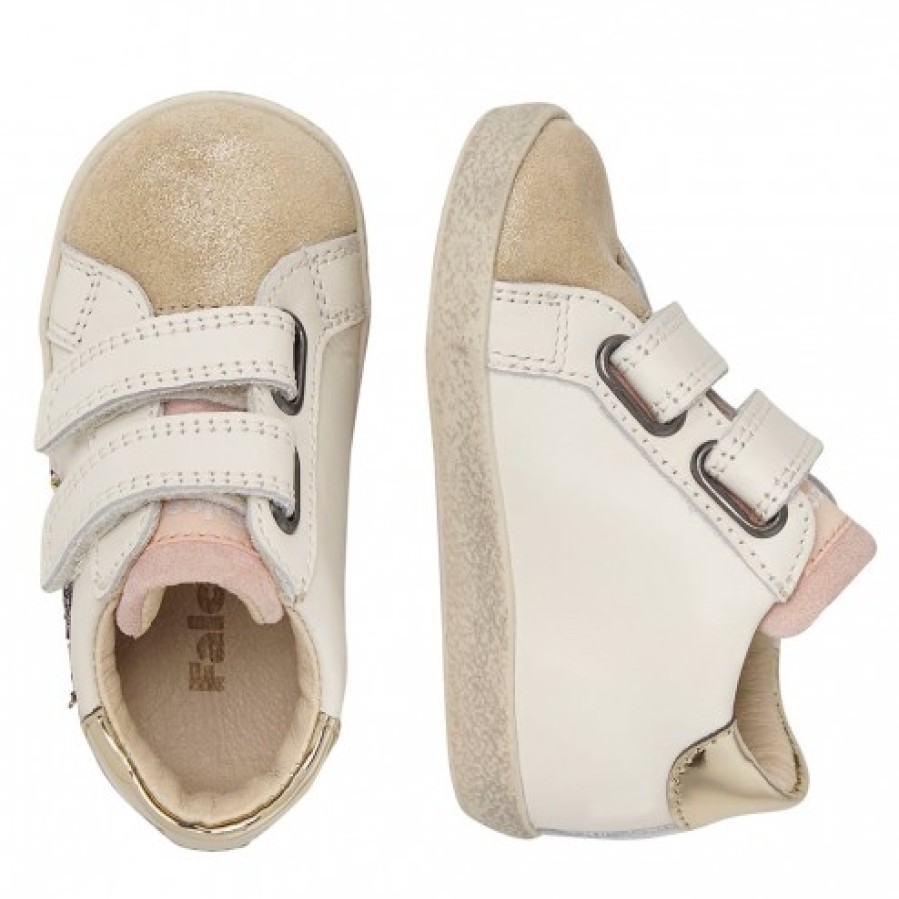 Ragazza FALCOTTO | Falcotto Alnoite High Vl - Sneakers In Pelle E Camoscio - Platino-Latte