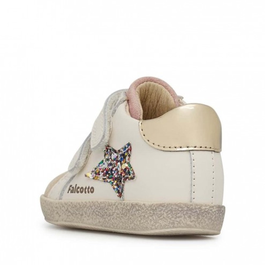 Ragazza FALCOTTO | Falcotto Alnoite High Vl - Sneakers In Pelle E Camoscio - Platino-Latte