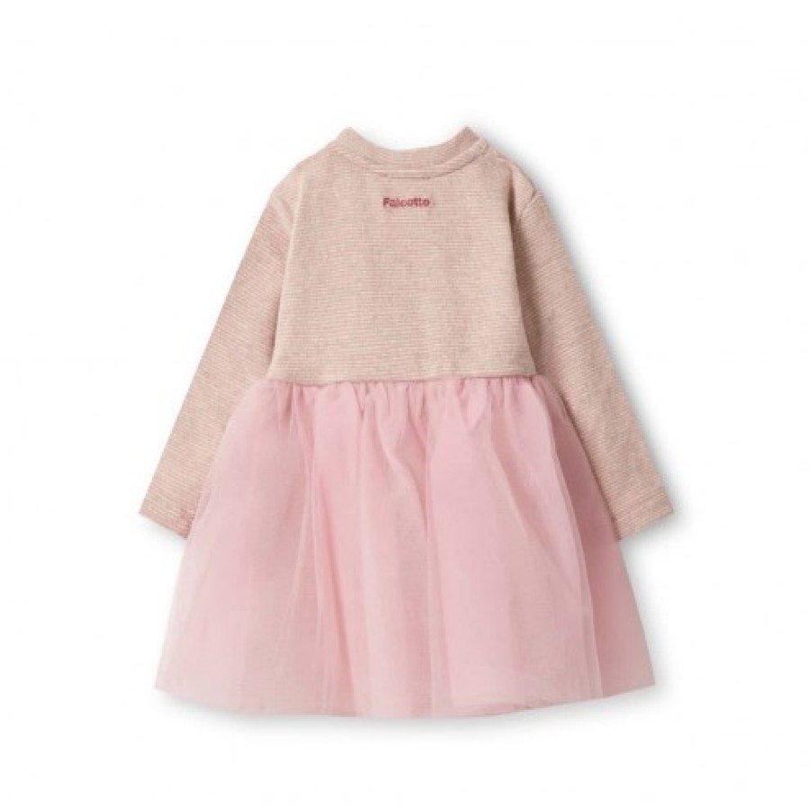 Ragazza FALCOTTO | Else - Abito In Cotone E Tulle - Rosa