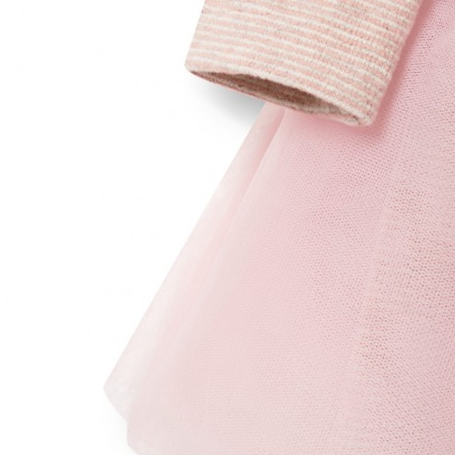 Ragazza FALCOTTO | Else - Abito In Cotone E Tulle - Rosa