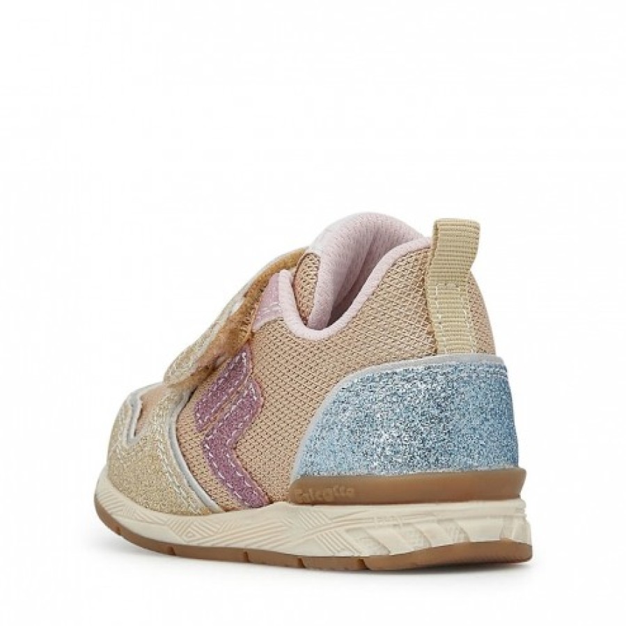 Ragazza FALCOTTO | Falcotto Hack 2 Vl. - Sneakers In Pelle E Tessuto Tecnico - Platino