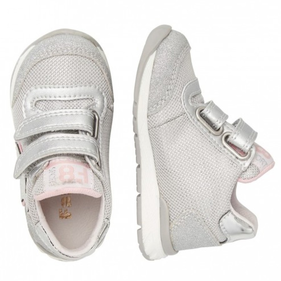 Ragazza FALCOTTO | Falcotto Nuovo Ferdi Vl. - Sneakers Sportive In Pelle E Tessuto Tecnico - Argento