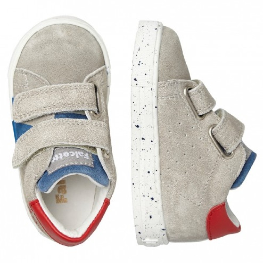 Ragazzo FALCOTTO | Falcotto Salazar Vl - Sneakers In Pelle Scamosciata - Grigio-Blu