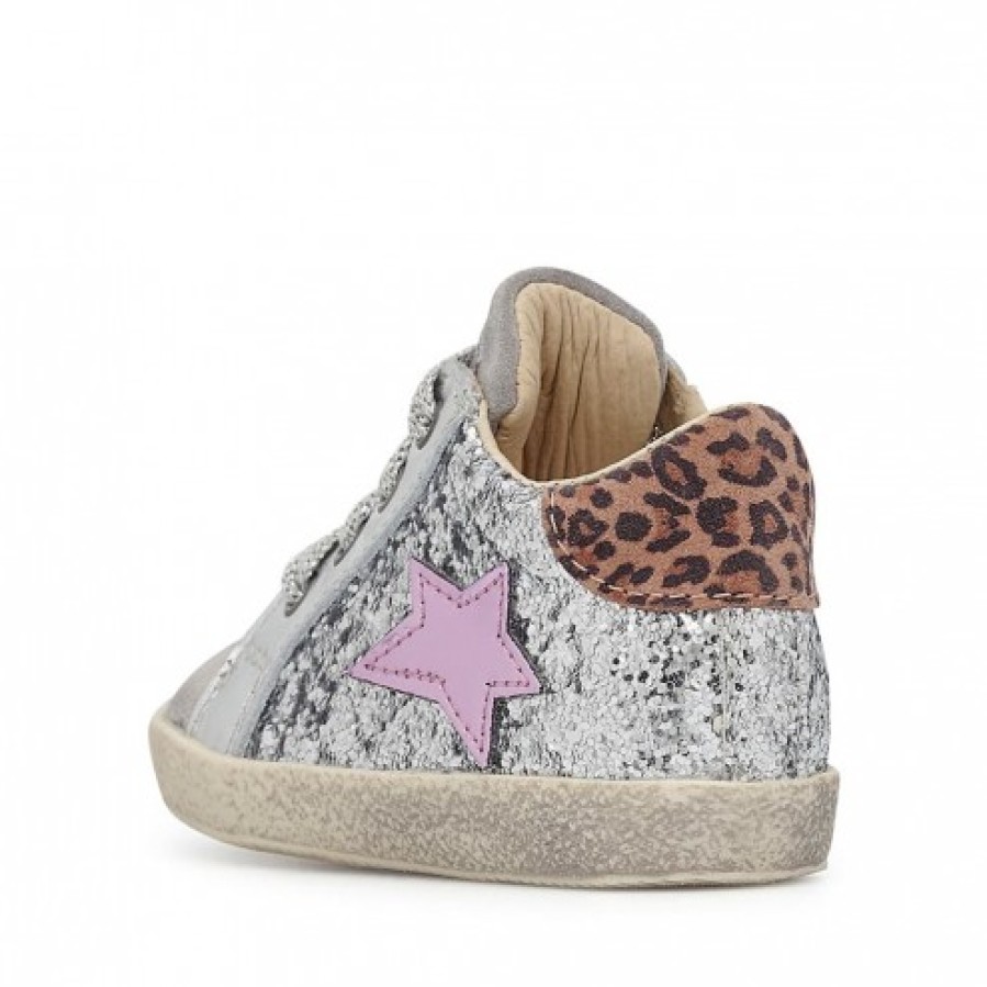 Ragazza FALCOTTO | Falcotto Alnoite High - Sneakers In Pelle E Velluto - Argento-Grigio