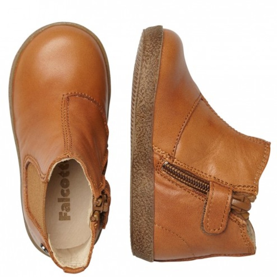 Ragazzo FALCOTTO | Falcotto Calvin - Stivaletto Beatle Con Zip - Cognac