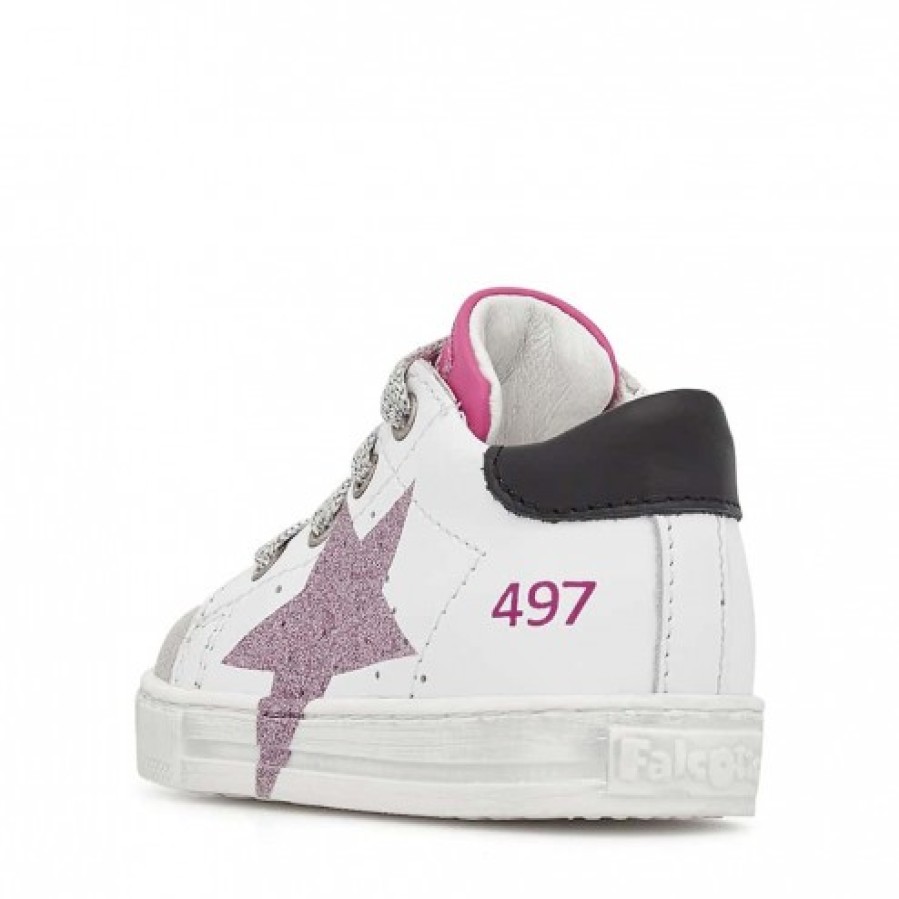 Ragazza FALCOTTO | Falcotto Salazar - Sneakers In Pelle E Camoscio - Bianco-Argento-Viola