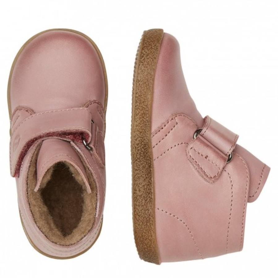 Ragazza FALCOTTO | Falcotto Conte Vl - Sneakers In Pelle Con Velcro - Rosa Antico