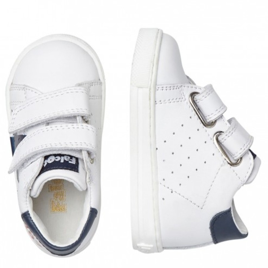 Ragazzo FALCOTTO | Falcotto Salazar Vl - Sneakers In Pelle - Bianco-Blu