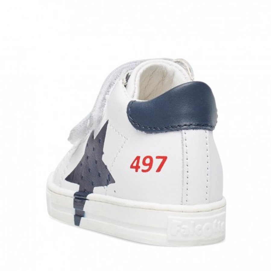 Ragazzo FALCOTTO | Falcotto Salazar Vl - Sneakers In Pelle - Bianco-Blu