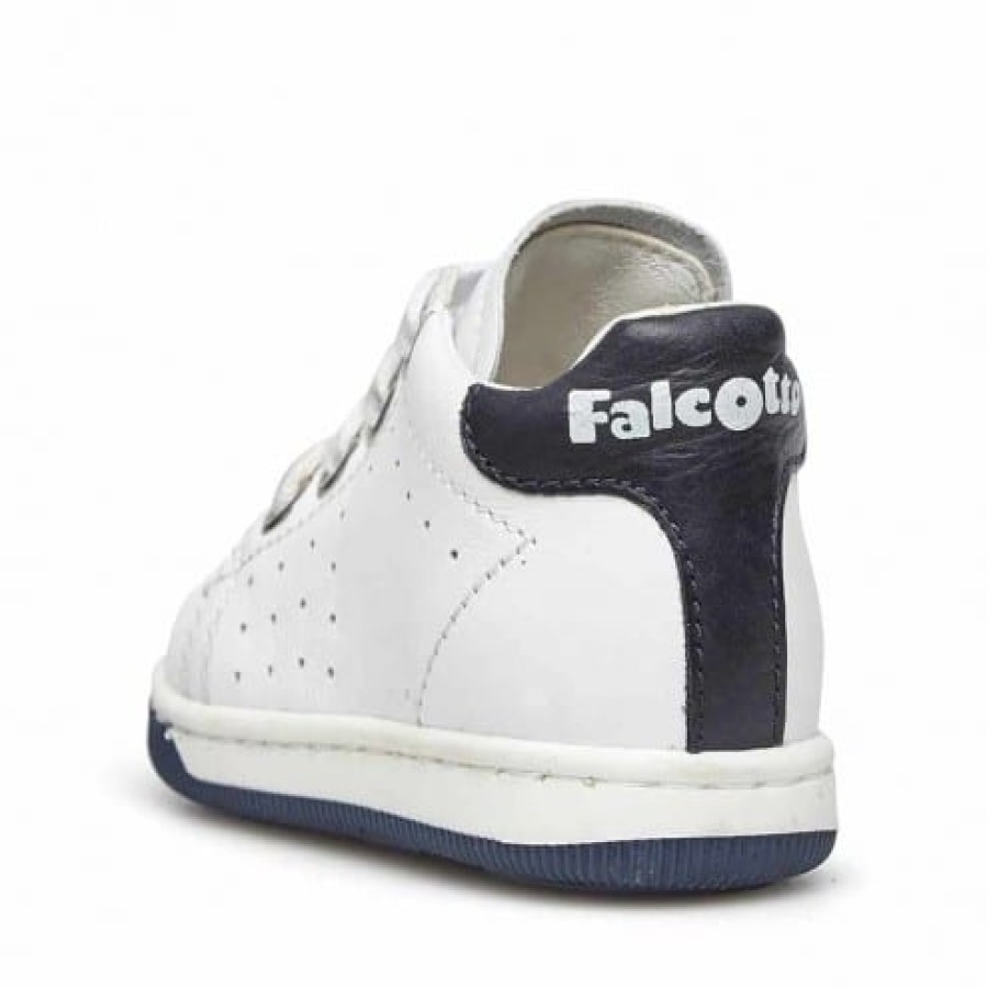 Ragazzo FALCOTTO | Falcotto Adam - Sneakers Stringata In Nappa Bicolore - Bianco-Blu