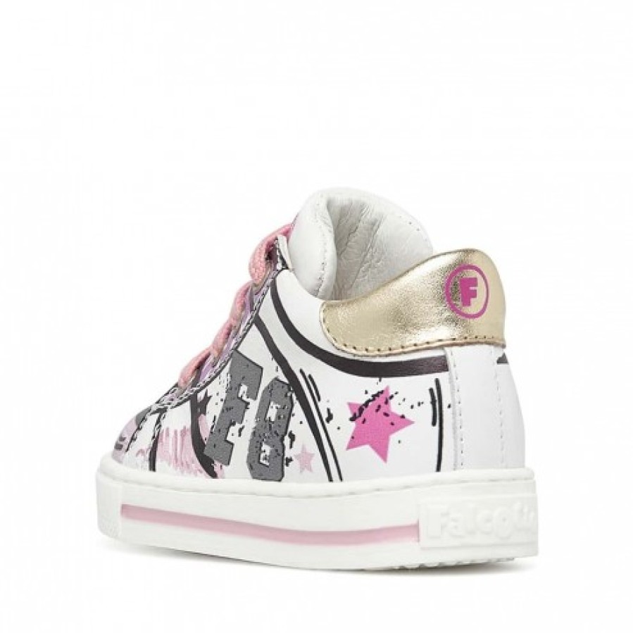 Ragazza FALCOTTO | Falcotto Flurriny Zip - Sneakers In Pelle - Rosa-Bianco