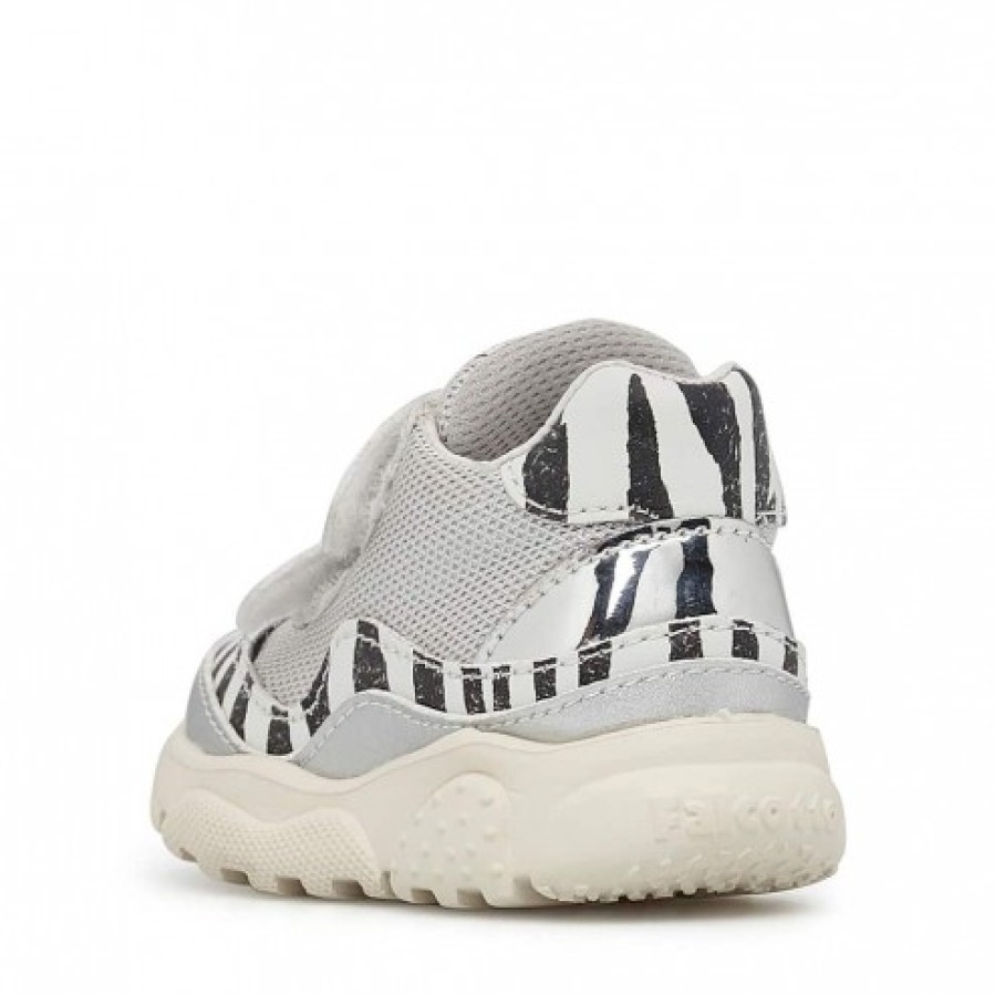 Ragazza FALCOTTO | Falcotto Amantea Vl. - Sneakers In Pelle E Tessuto Tecnico - Argento