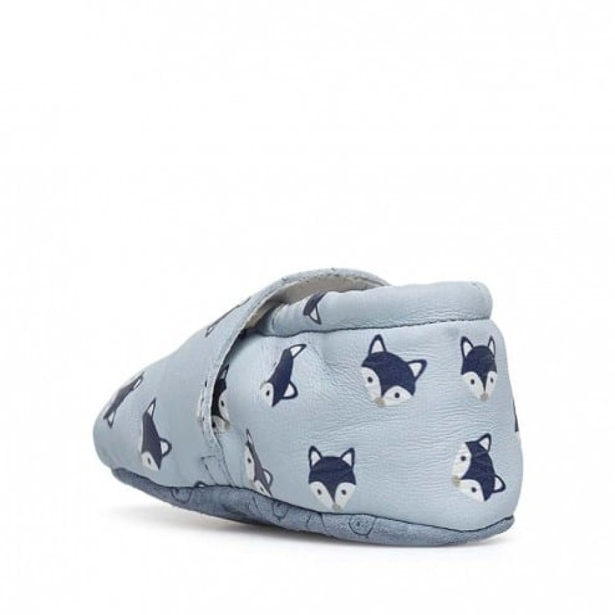 Ragazzo FALCOTTO | Falcotto Bumbly - Scarpette Da Presepe In Pelle - Blu Cielo