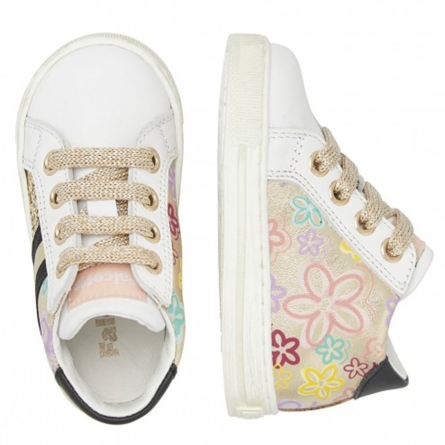 Ragazza FALCOTTO | Falcotto Mimty - Sneakers In Pelle - Bianco-Platino