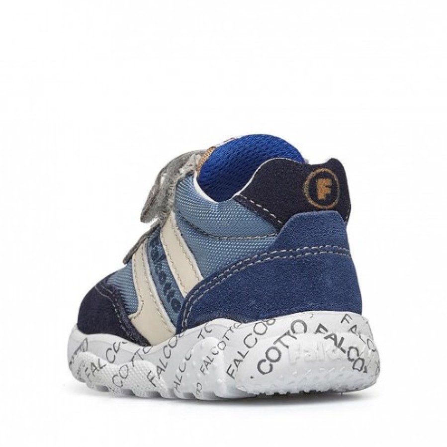 Ragazzo FALCOTTO | Falcotto Amantea Elastico Vl. - Sneakers In Pelle Scamosciata E Tessuto Tecnico - Blu Marino