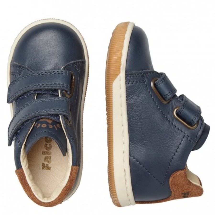 Ragazzo FALCOTTO | Falcotto Adam Vl - Sneakers In Pelle E Camoscio - Navy-Marrone