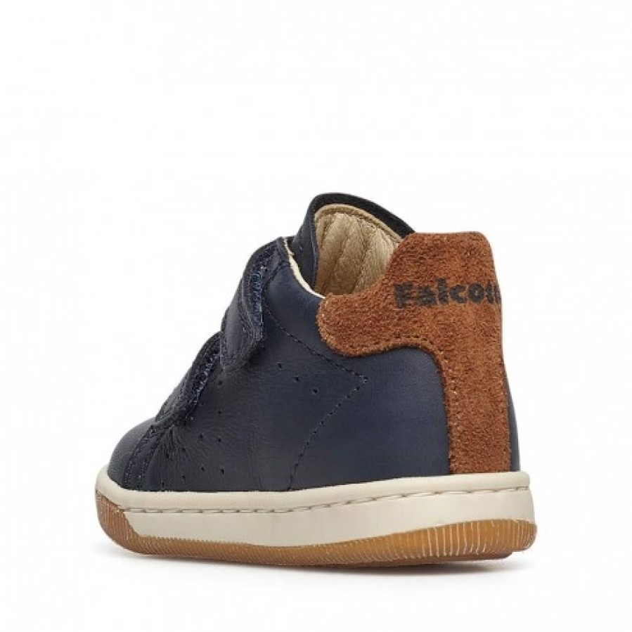 Ragazzo FALCOTTO | Falcotto Adam Vl - Sneakers In Pelle E Camoscio - Navy-Marrone