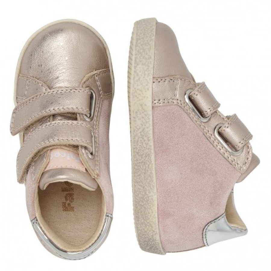 Ragazza FALCOTTO | Falcotto Panki Vl - Sneakers In Pelle E Camoscio - Rosa Cipria