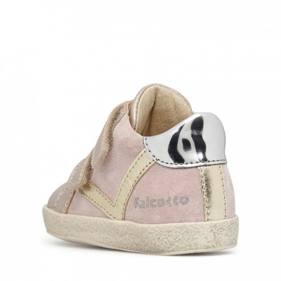 Ragazza FALCOTTO | Falcotto Panki Vl - Sneakers In Pelle E Camoscio - Rosa Cipria